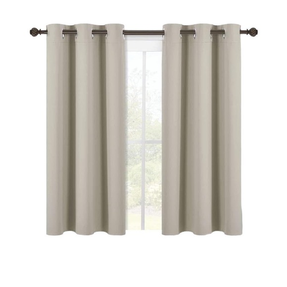 2 x Curtain Panels, Noise Reducing, Thermal, Privacy Room Darkening, 42"W x 45"L - Picture 1 of 9